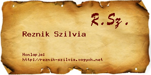 Reznik Szilvia névjegykártya