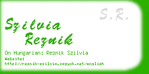 szilvia reznik business card